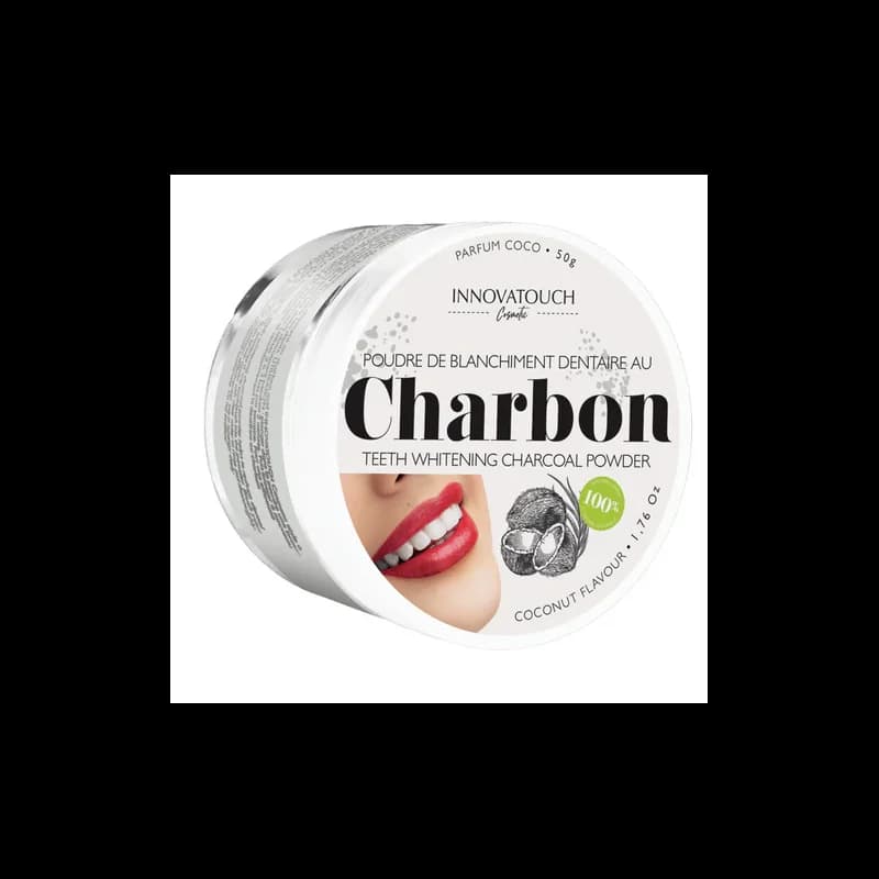 Innovatouch Poudre de blanchiment dentaire au charbon parfum coco 50G