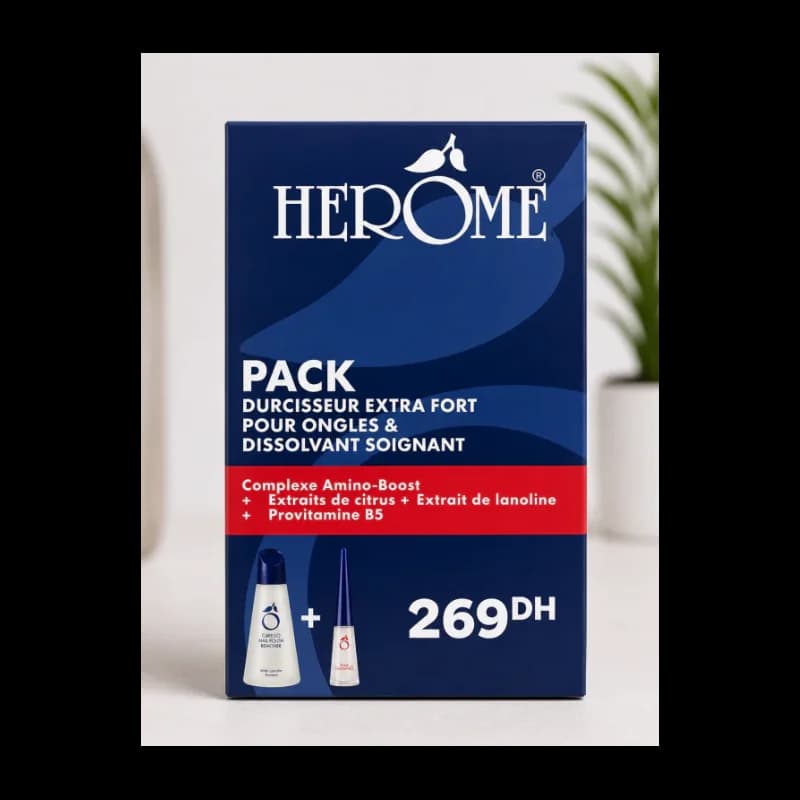 Herôme Pack Durcisseur Extra Fort+Dissolvant