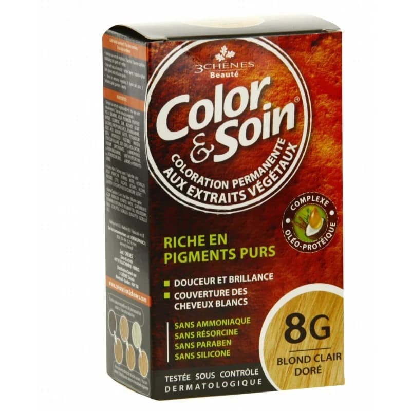 LES 3 CHENES COLOR&SOIN BLOND CLAIR DORE 8G