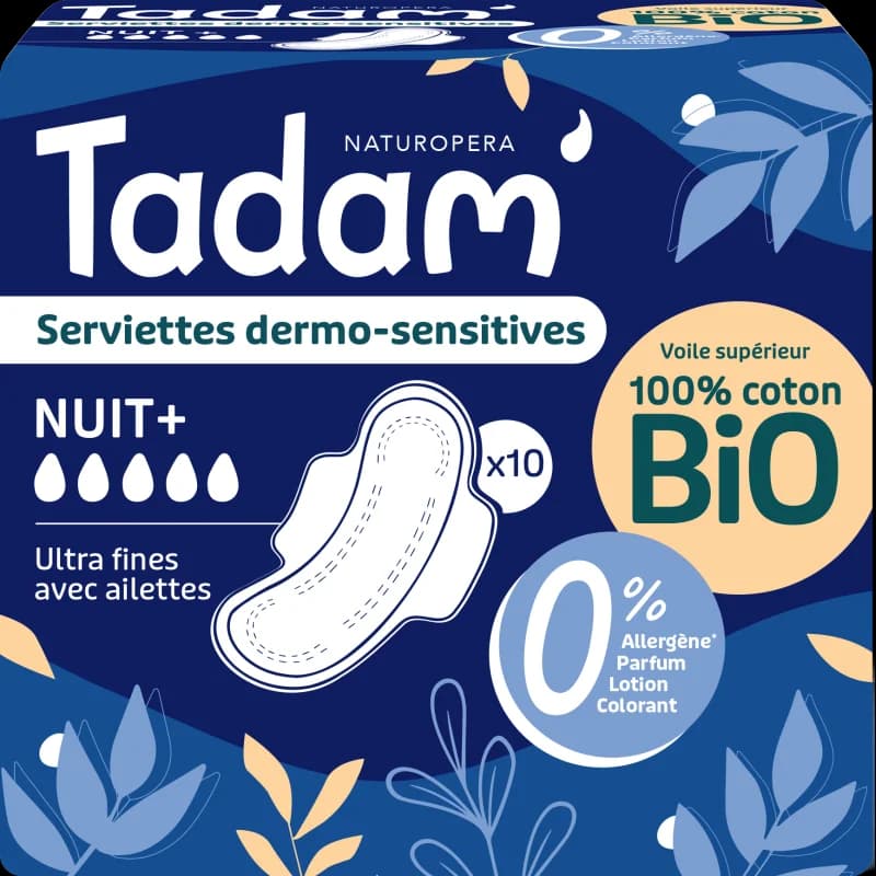 TADAM' SERVIETTES ULTRA NUIT+ x10