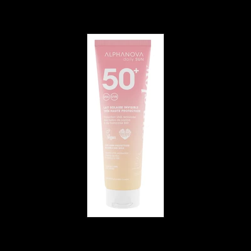 ALPHANOVA SUN GLOW Lait solaire invisible très haute protection SPF 50+