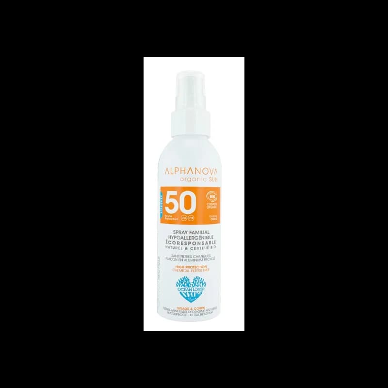 ALPHANOVA Spray solaire familial certifié bio 150g