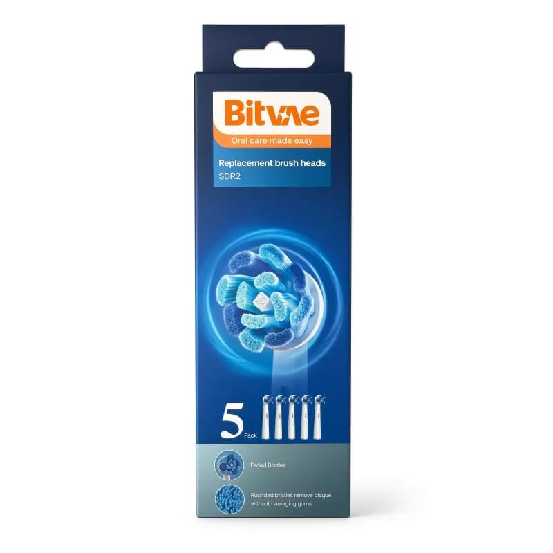 Bitvae – 5 Têtes de brosse rotatives  compatibles avec les brosses à dents électriques Oral-B