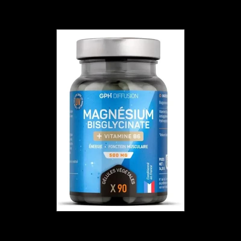 Gph Diffusion Magnésium Bisglycinate + Vitamine B6 500 Mg 90 Gélules