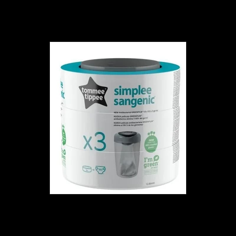 Tommee Tippee Lot De 3 Recharges Pour Poubelle