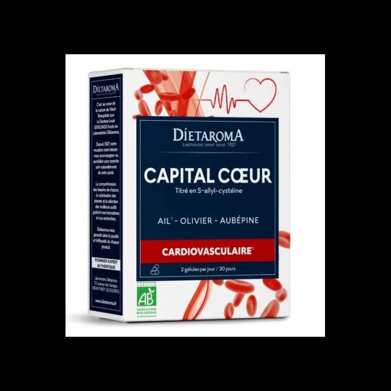 DIETAROMA CAPITAL CŒUR (Ail, Olivier, Aubépine) 60 gélules