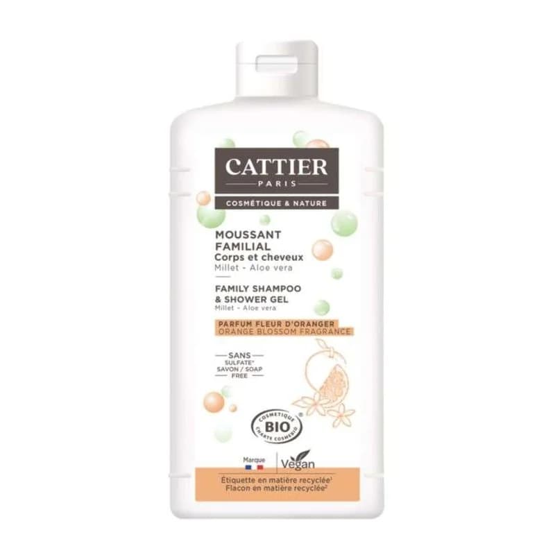 CATTIER MOUSSANT FAMILIAL CORPS ET CHEVEUX MILLET ET ALOE VERA 500 ML SANS SULFATE