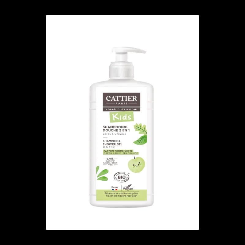 CATTIER  SHAMPOOING DOUCHE 2 EN 1 POMME VERTE 500L