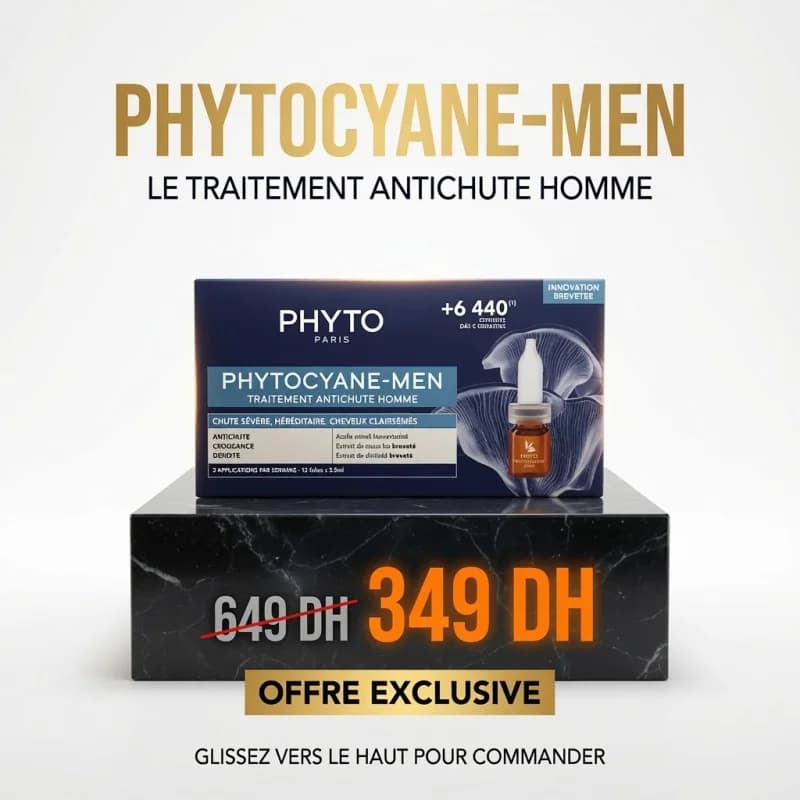 PHYTO SET PHYTOCYANE TRAITEMENT ANTICHUTE HOMME CHUTE PROGRESSIVE