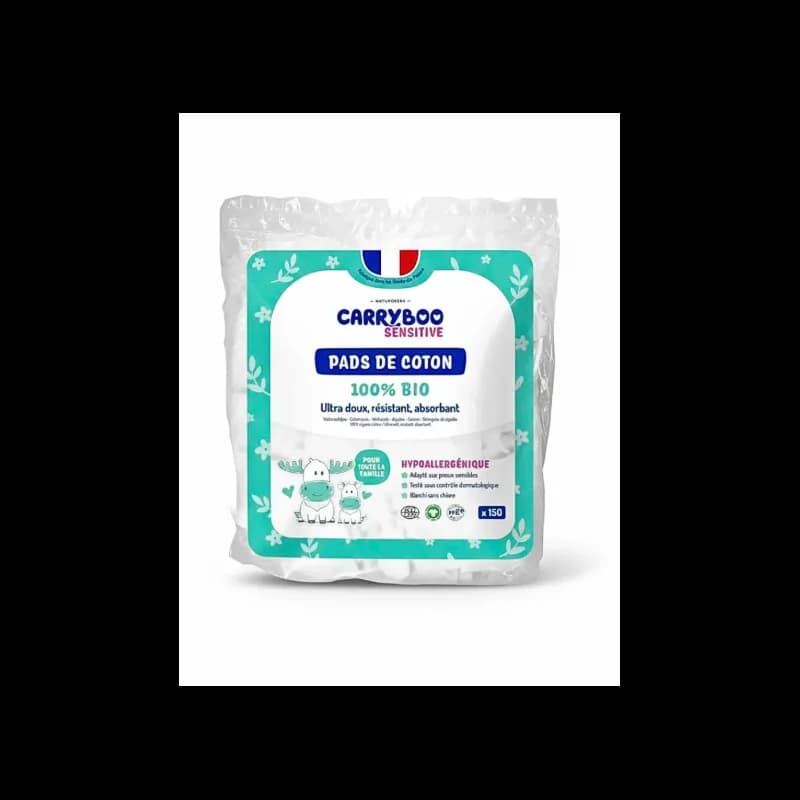 CARRYBOO PADS RECTANGLES DE COTON 150U