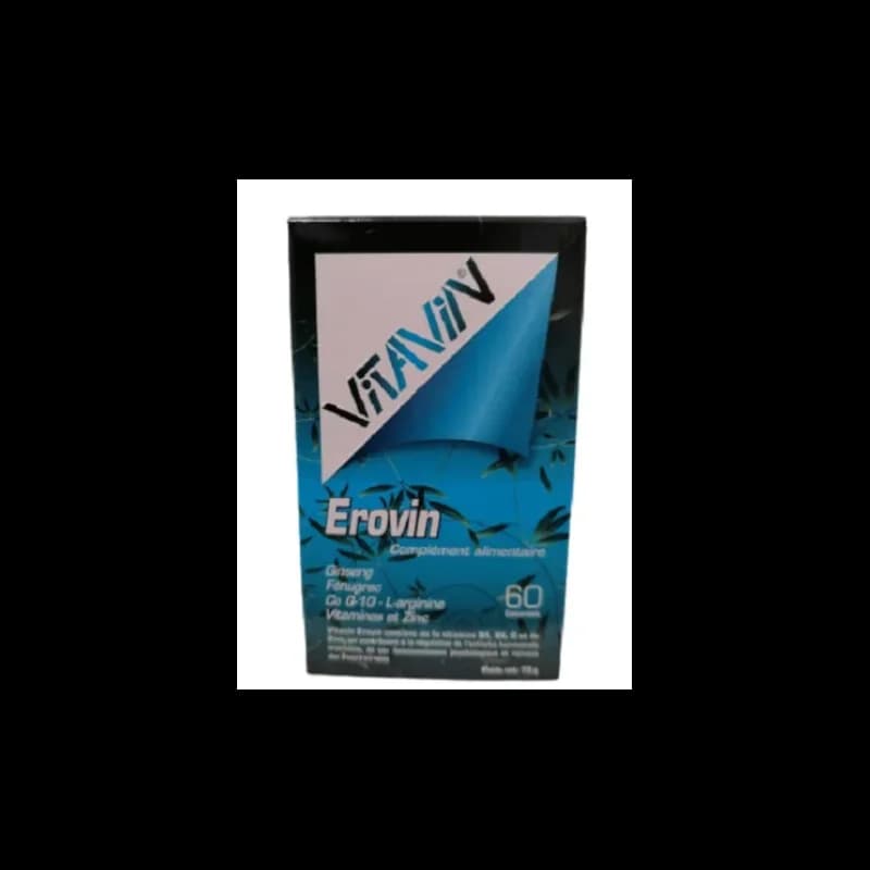 Vitavin Erovin Ginseng 60 Comprimés - Vitalité et Énergie Masculine Premium