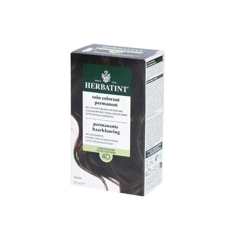 HERBATINT SOIN COLORANT PERMANENT 4D CHATAIN DORE 150 ML
