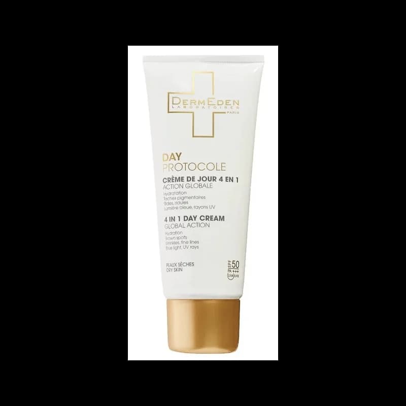 DERMEDEN DAY PROTOCOLE CREME DE JOUR ANTI AGE 4 EN 1 PEAUX SECHES
