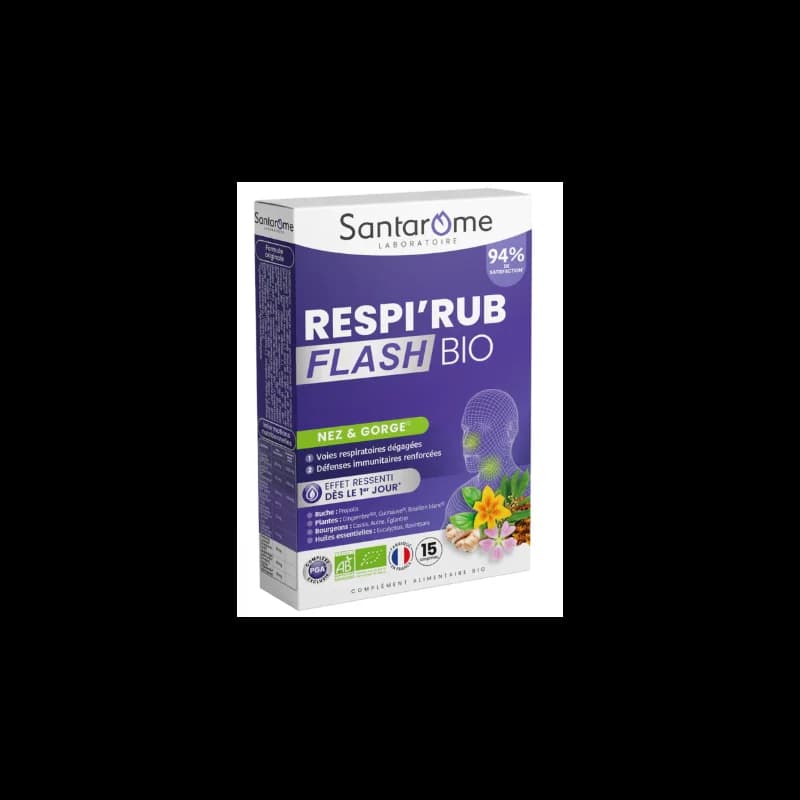 SANTAROME BIO RESPIRUB FLASH BIO 15 COMPRIMES