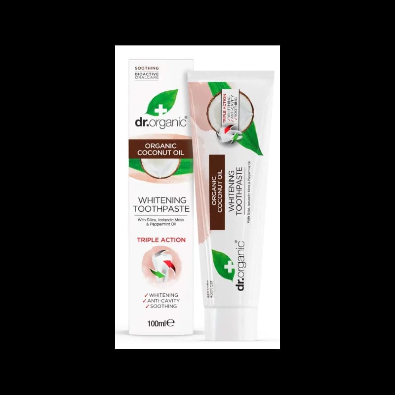 DR.ORGANIC  DENTIFRICE TRIPLE ACTION A L'HUILE DE COCO 100ML