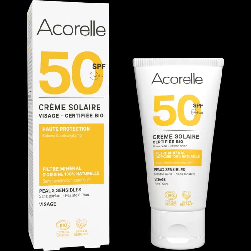 ACORELLE CREME SOLAIRE VISAGE SPF50 50ML
