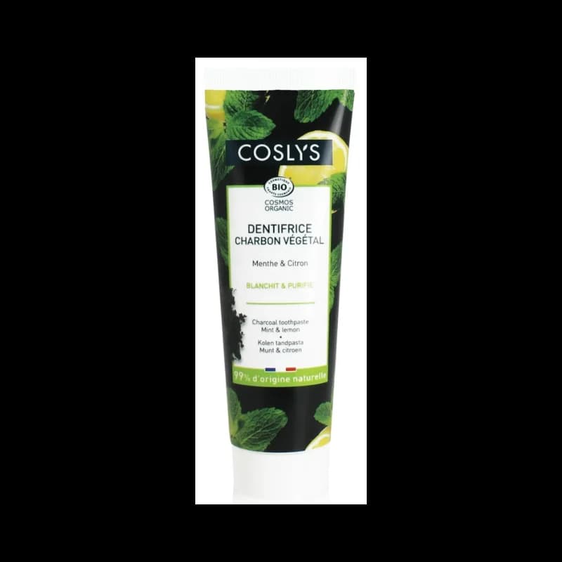 COSLYS DENTIFRICE CHARBON MENTHE CITRON 100G