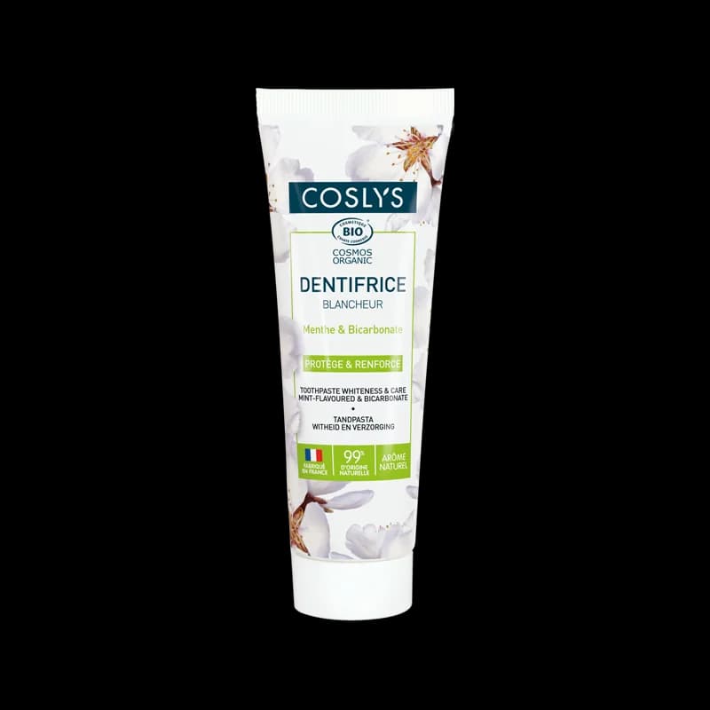 COSLYS DENTIFRICE BLANCHEUR MENTHE BICARBONATE 100G