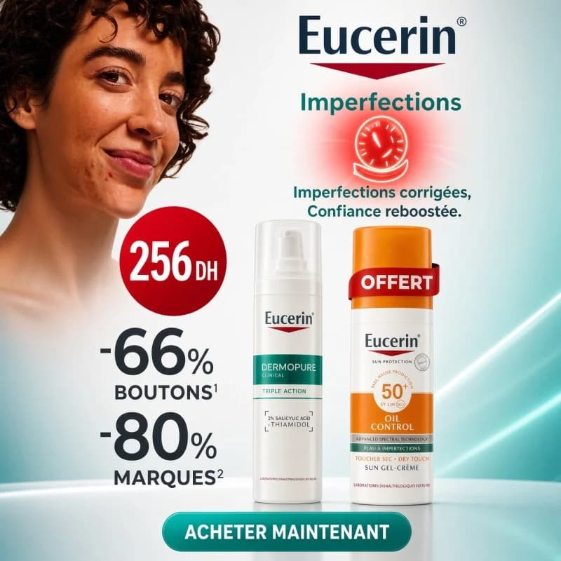 EUCERIN Dermopure Sérum-Triple Action 40ML Achete + EUCERIN SUN OIL CONTROL SPF 50+ Offert