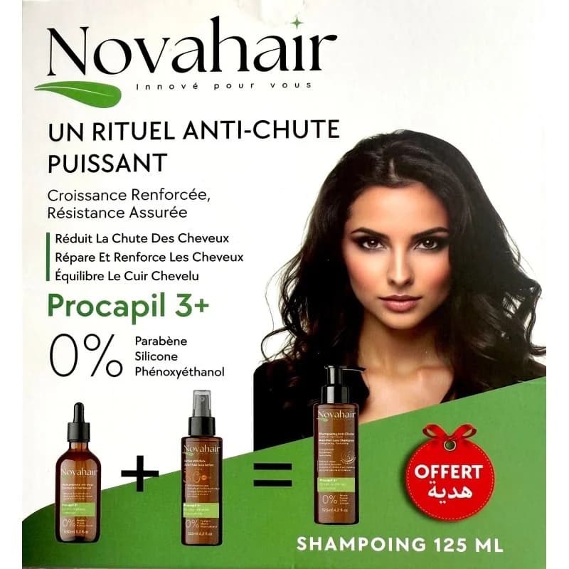 Novahair Huile et lotion Achetes + Shampooing 125ml Offert