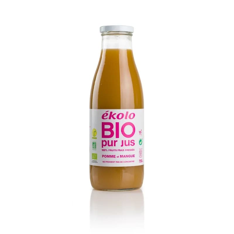 EKOLO BIO PUR JUS DE POMME ET MANGUE 750ML