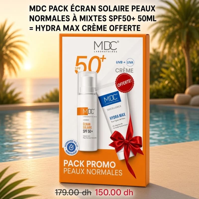 MDC Synergy Ecran Solaire Peaux Normal A Mix Spf50+ 50ml+Hydra Max Creme Pack