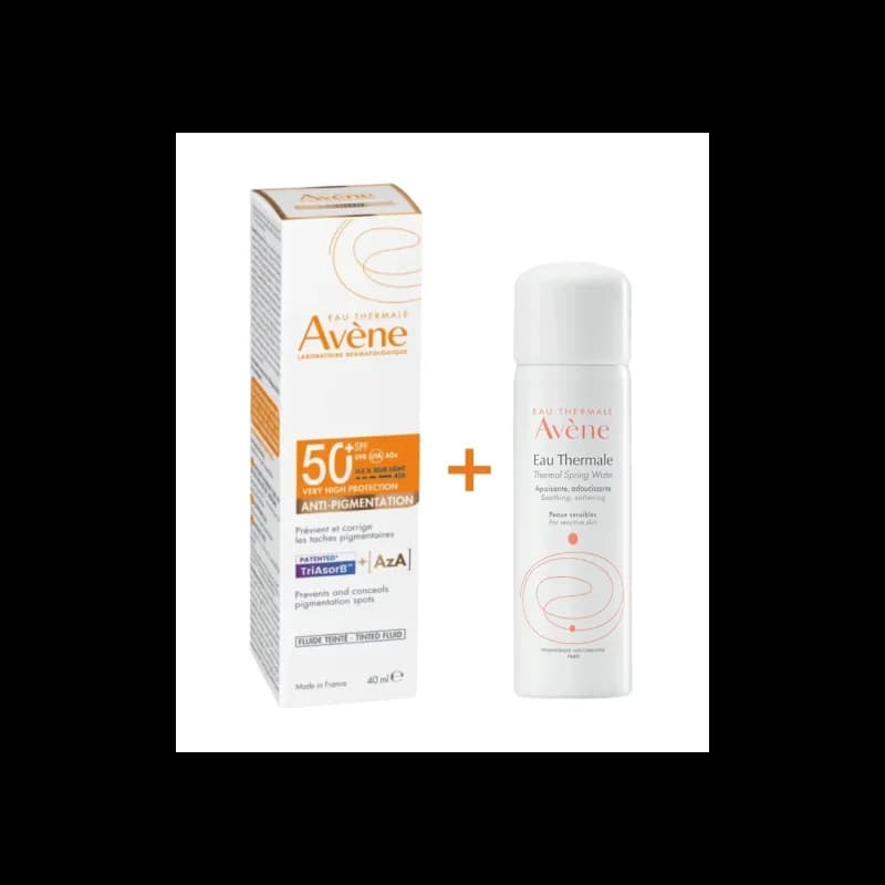 EAU THERMALE AVÈNE Solaire Anti-Pigmentation Spf50+ 40ml ACHETE + Eau Thermale Offerte