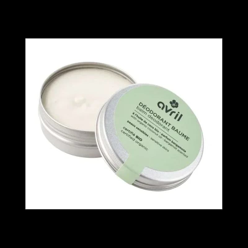 AVRIL DEODORANT BAUME A L HUILE DE COCO BIO PARFUM BERGAMOTE PEAUX SENSIBLES 85 G