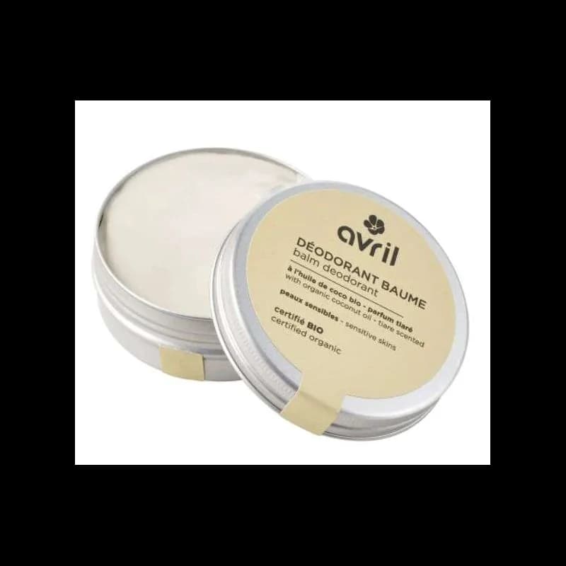 AVRIL DEODORANT BAUME A L HUILE DE COCO BIO PARFUM TIARE PEAUX SENSIBLES 85G