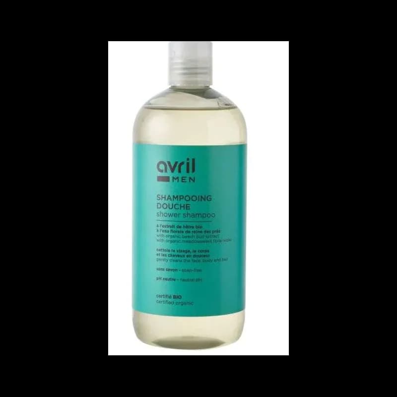 AVRIL MEN SHAMPOOING DOUCHE CERTIFIE BIO POUR VISAGE CORPS ET CHEVEUX 500 ML