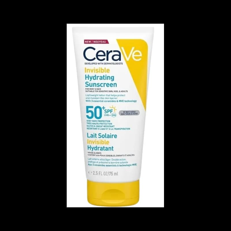 CeraVe Lait solaire invisible hydratant SPF50+  75ML