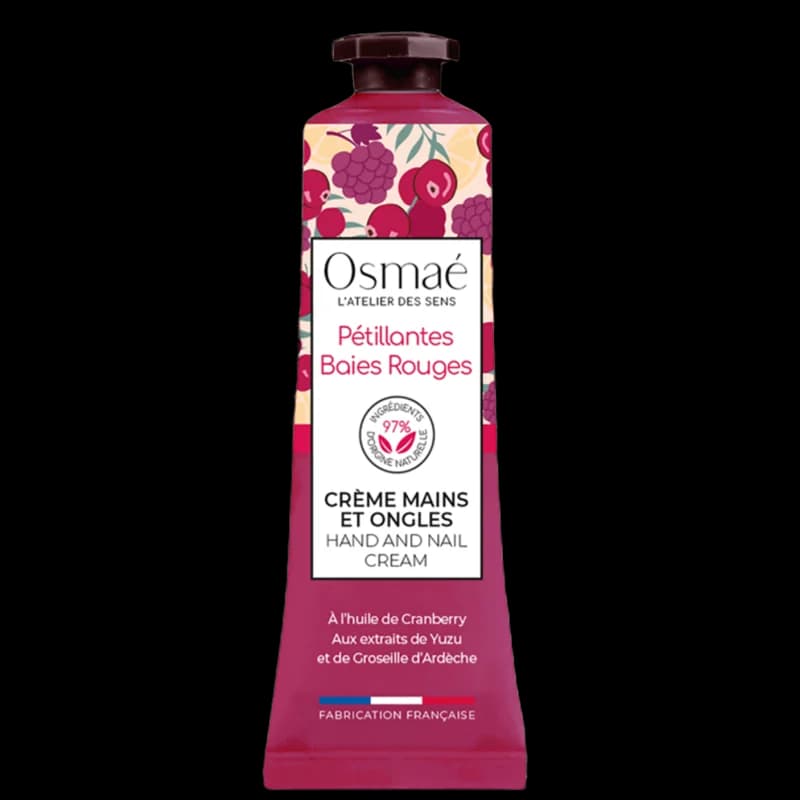 OSMAE Crème mains et ongles pétillantes baies rouges 30 ml