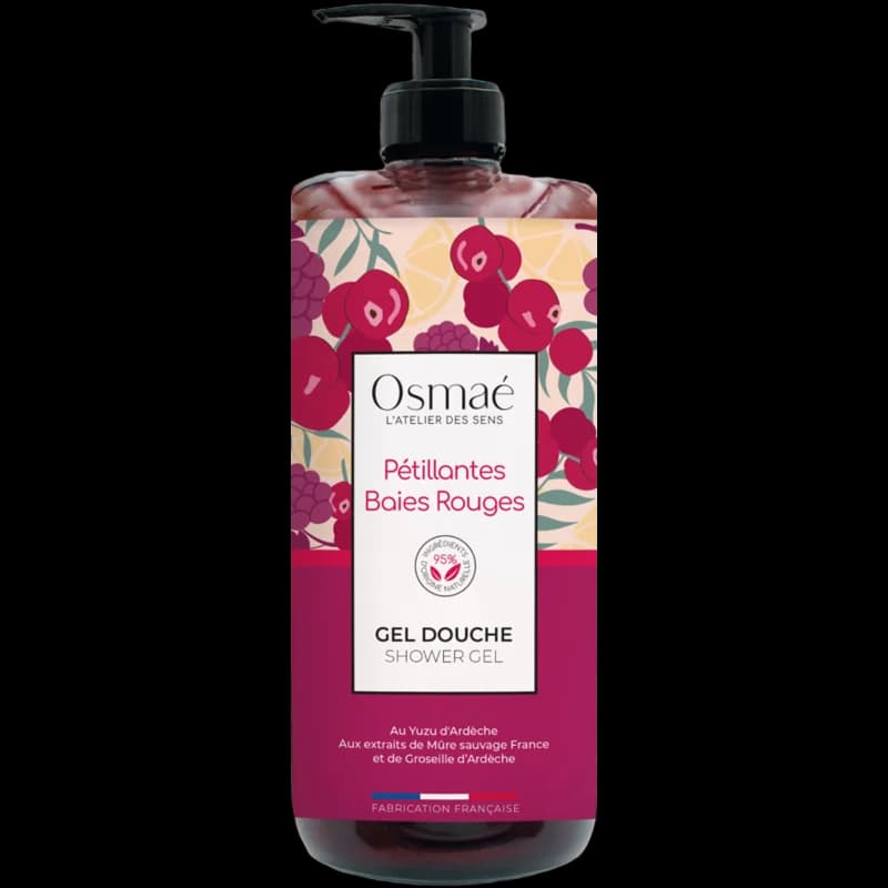 OSMAE Gel douche Pétillantes Baies Rouges 1L