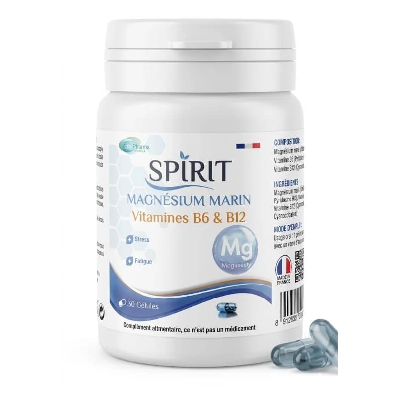 Spirit Magnesium Marin Vitamine B6 & B12 30gelules