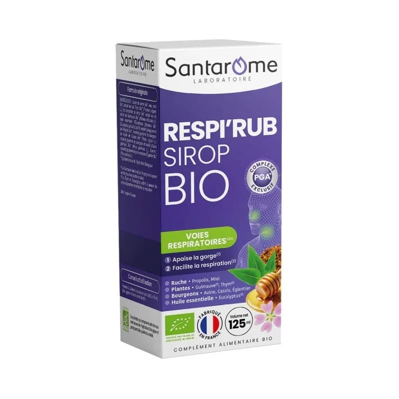 SANTAROME RESPIR RUB SIROP GORGE PROPOLIS 125ML