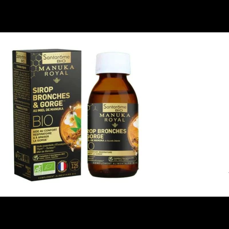 SANTAROME SIROP GORGE MIEL DE MANUKA 125ML