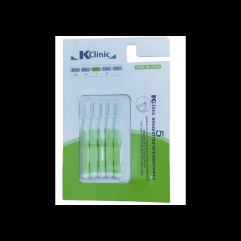 KIN KCLINIC BROSSETTES INTERDENTAIRES VERT 1.0 MM 5 UNITES