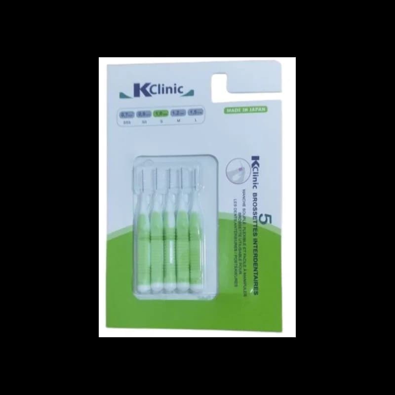 KIN KCLINIC BROSSETTES INTERDENTAIRES VERT 1.0 MM 5 UNITES