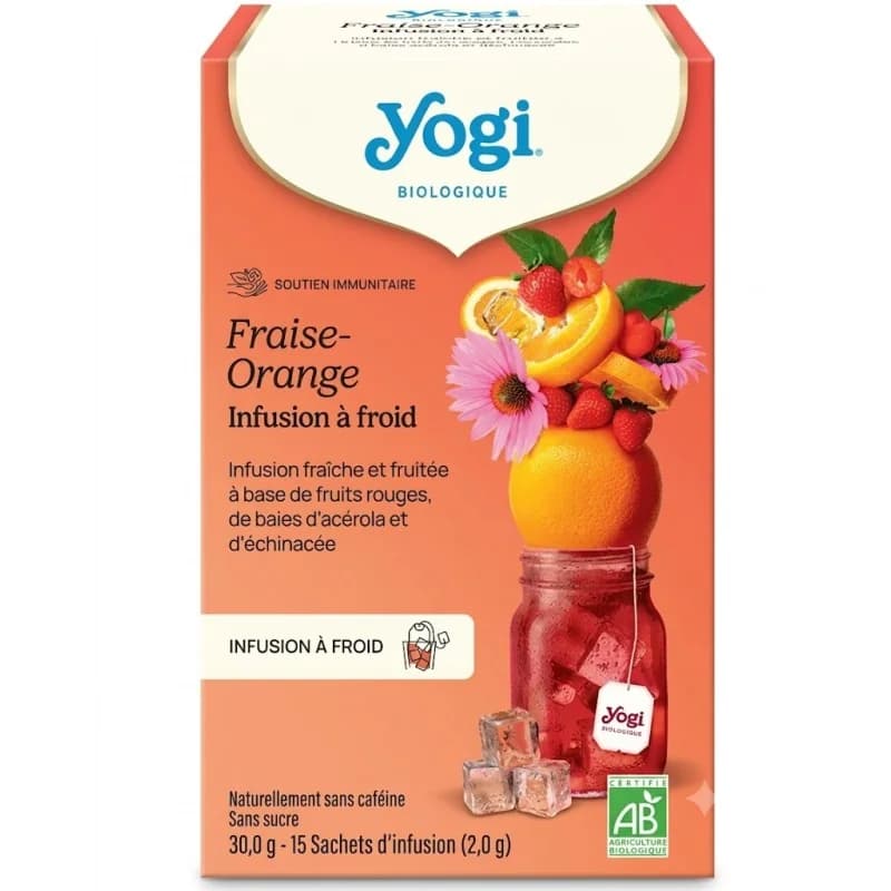 Yogi Tea GLACE FRAISE ORANGE 15 Sachets