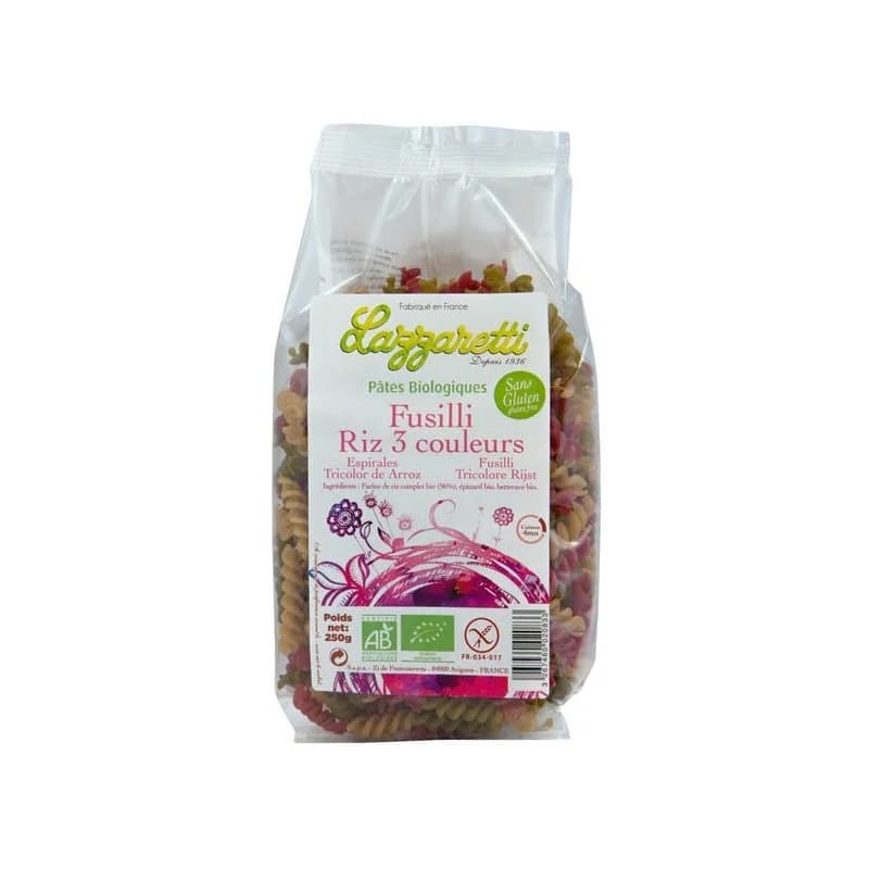 Lazzaretti FUSILLI RIZ 3 COULEURS SG 250G