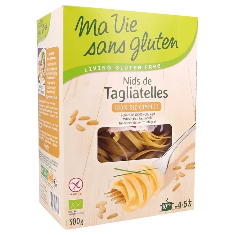 MA VIE SANS GLUTEN NIDS DE TAGLIATELLES AU RIZ COMPLET 300G SG