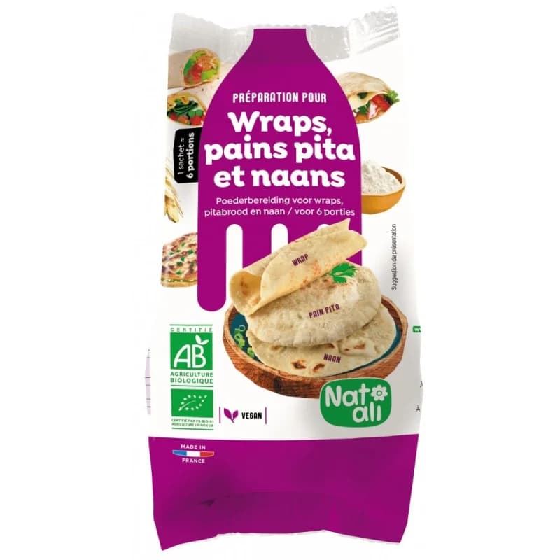 Natali PREPARATION WRAP - NAAN - PAIN PITA 20G