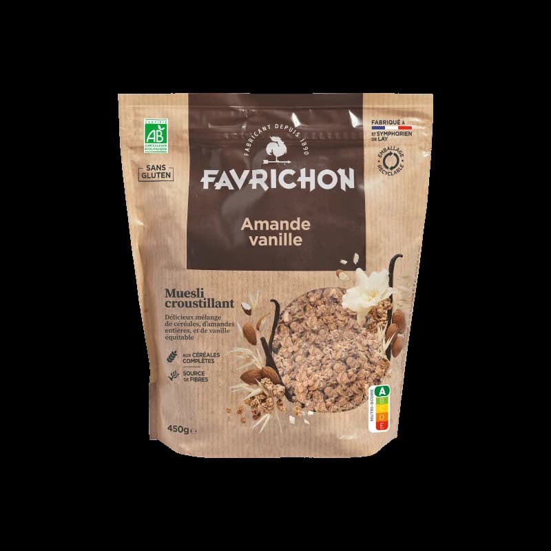 FAVRICHON CRUNCHY MUESLI AMANDE VANILLE 450G