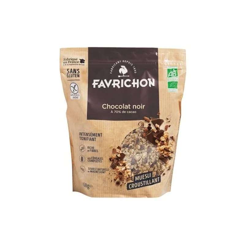 FAVRICHON MUESLI CHOCOLAT NOIR 70% SG 450G