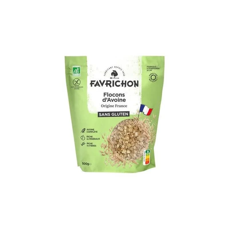 FAVRICHON FLOCONS D'AVOINE SS GLUTEN 500G