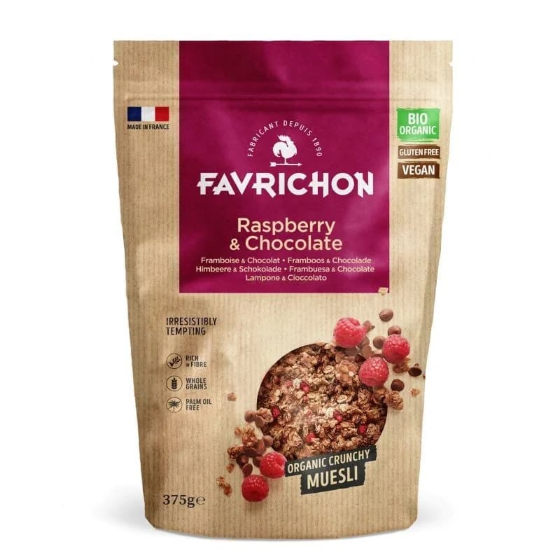FAVRICHON CRUNCHY MUESLI RASPBERRY & CHOCO SG 375G