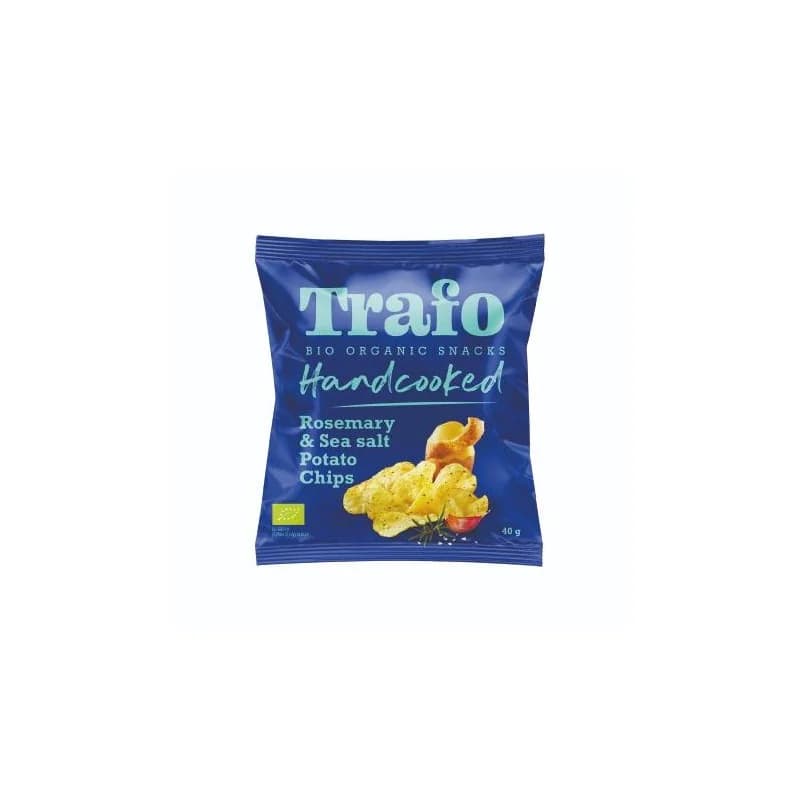 TRAFO CHIPS DE POMME DE TERRE CUITES A LA MAIN ROMARIN ET SEL D'HIMALAYA BIO 40GOIVRE BIO 40G