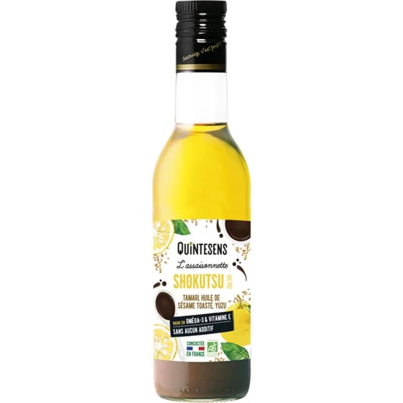 QUINTESENS VINAIGRETTE TAMARI, HUILE DE SESAME, YUZU TOASTE 36CL