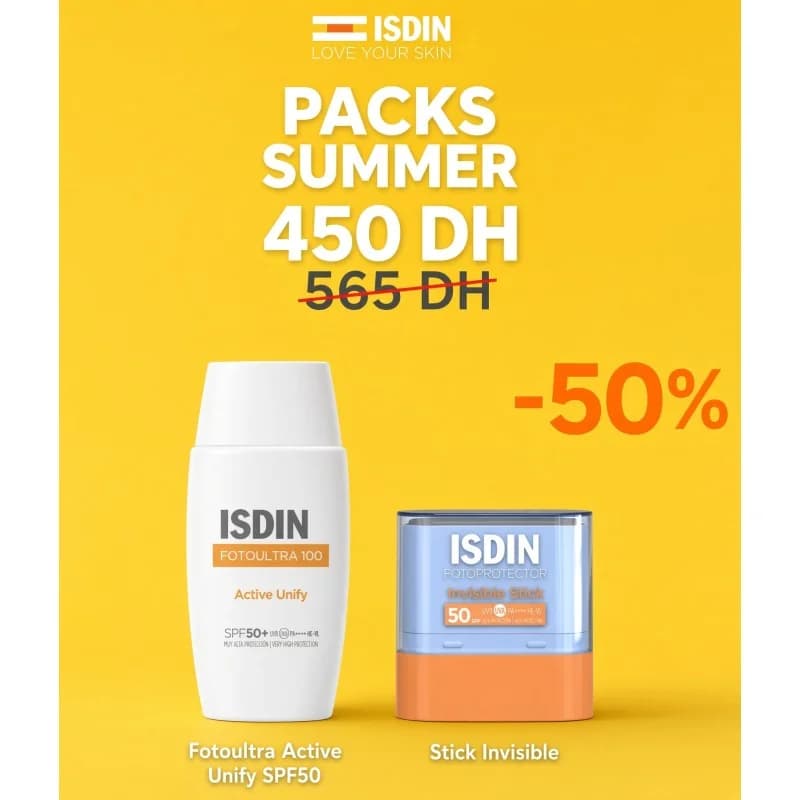 ISDIN Foto Ultra Active Unify Transparent Spf50+ 50ml ACHETE + ISDIN FOTOPROTECTEUR INVISIBLE STICK SPF50 10G OFFERT