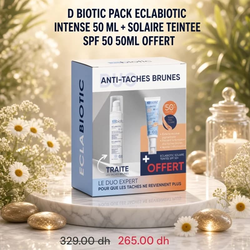 D-Biotic Eclabiotic Intense 50ml ACHETE + D-Biotic Eclabiotic Solaire Teintee Spf50+ 50ml OFFERT